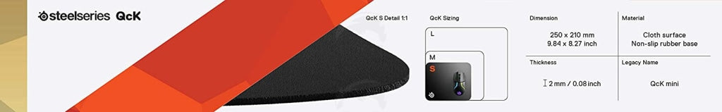 SteelSeries QcK Small Cloth MOUSE PAD 63005 SteelSeries QcK Small Cloth MOUSE PAD 63005